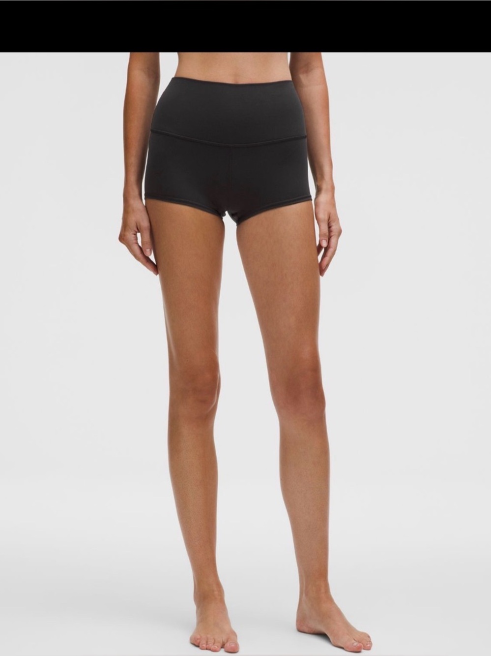 LULULEMON ALIGN SHORTS 2 INCH BLACK SIZE 6